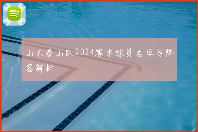 山东泰山队2024赛季球员名单与阵容解析